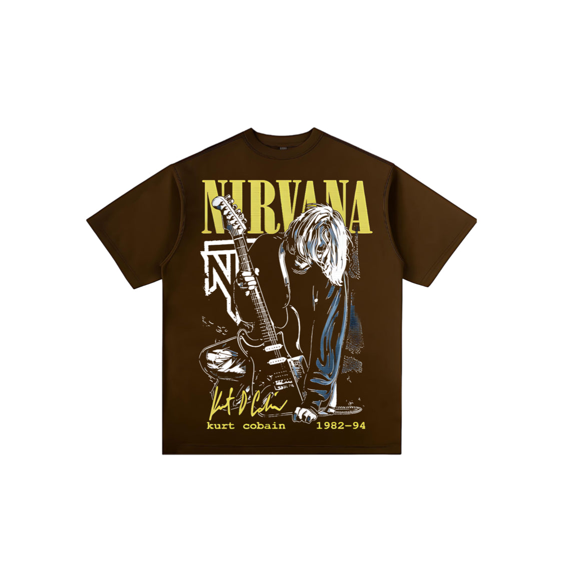 NIRVANA BROWN OVERSIZED T-SHIRT