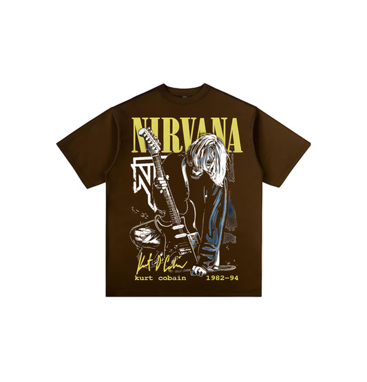 NIRVANA BROWN OVERSIZED T-SHIRT