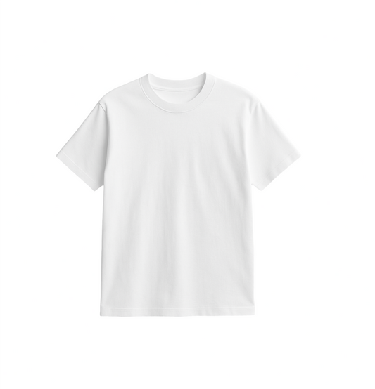 White | Solid Crew Neck Men's T-Shirt