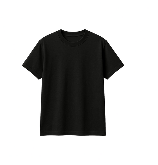 Black | Solid Crew Neck Men's T-Shirt