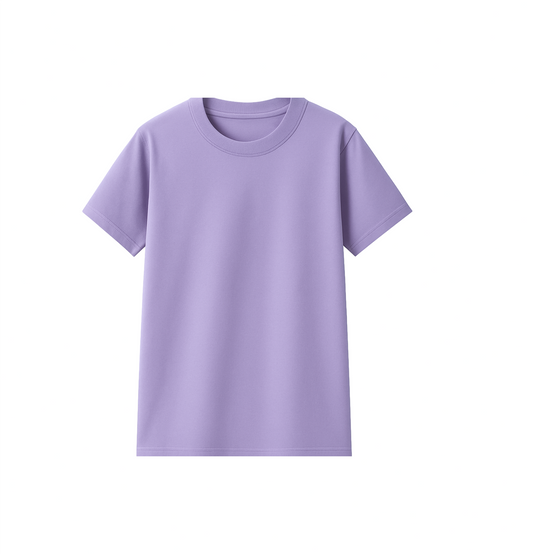 Lavender | Solid Crew Neck Men's T-Shirt
